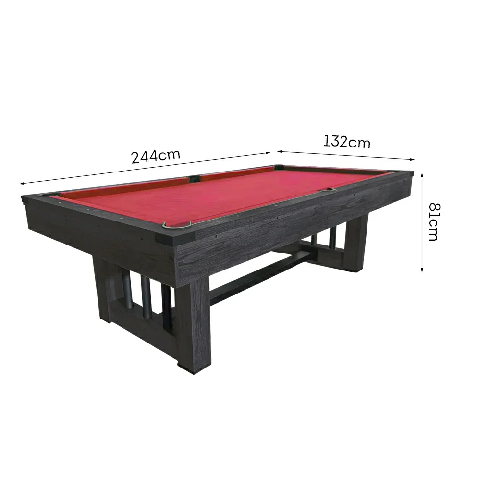 CUETIQ 8FT KD Pool Table, Half KD Construction, Precise Ball Rebound, Strong Support, Durable Design - Wood&Black - Image 10