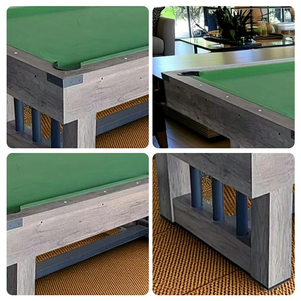 CUETIQ 8FT KD Pool Table, Half KD Construction, Precise Ball Rebound, Strong Support, Durable Design - Wood&Black - Image 3