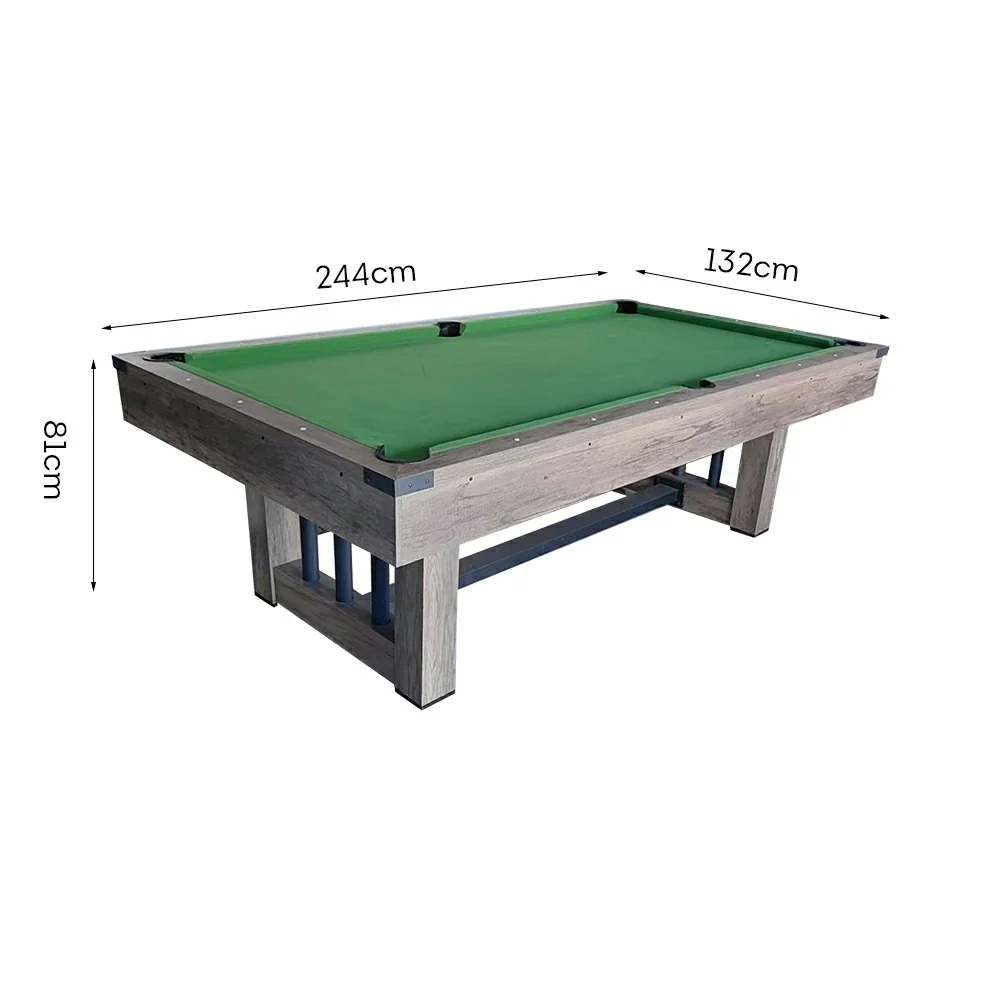 CUETIQ 8FT KD Pool Table, Half KD Construction, Precise Ball Rebound, Strong Support, Durable Design - Wood&Black - Image 5