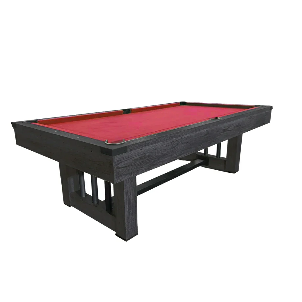 CUETIQ 8FT KD Pool Table, Half KD Construction, Precise Ball Rebound, Strong Support, Durable Design - Wood&Black - Image 6