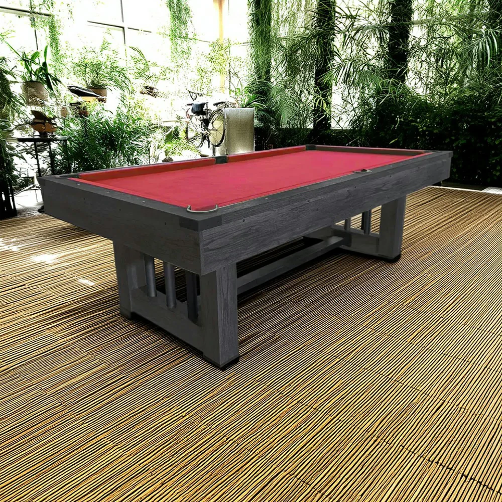 CUETIQ 8FT KD Pool Table, Half KD Construction, Precise Ball Rebound, Strong Support, Durable Design - Wood&Black - Image 7