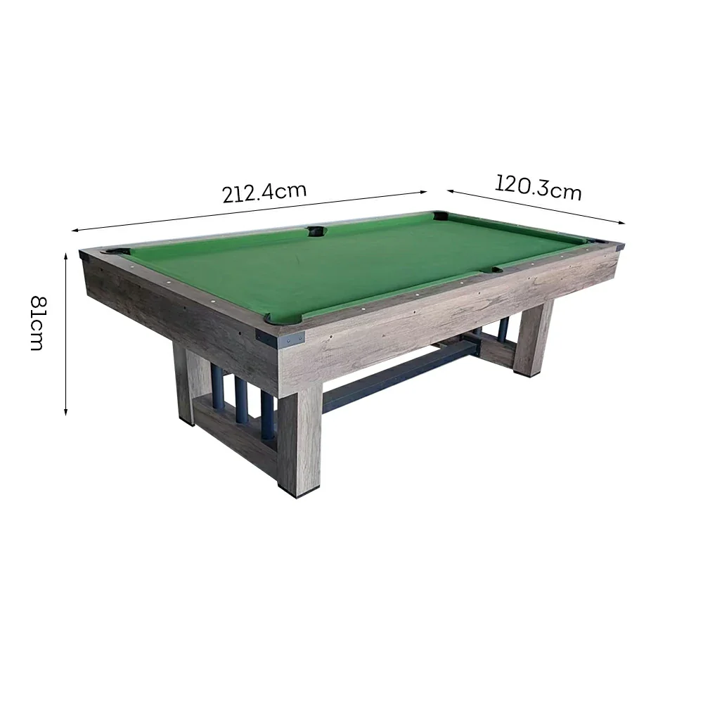 CUETIQ 7FT KD Pool Table, Half KD Construction, Precise Ball Rebound, Strong Support, Durable Design - Black&Wood - Image 10
