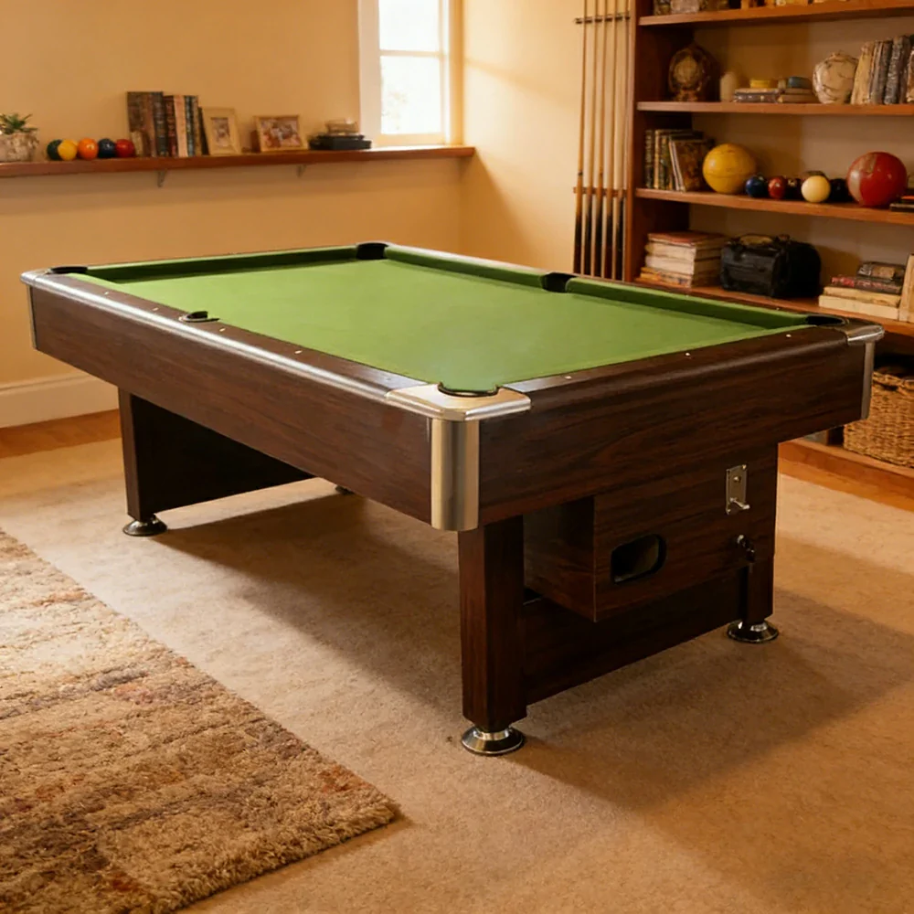 CUETIQ 8FT Foldable Green MDF Billiard Table with Free Accessories - Image 4