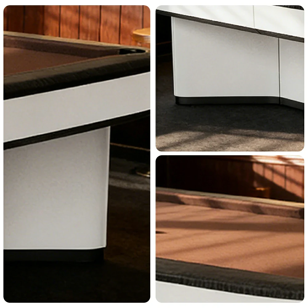 CUETIQ Luxury Designer Billiard Table 2.68m/2.96m - Squared-Round Sculptural Design, Precision Craftsmanship, Premium Materials - White - Image 3