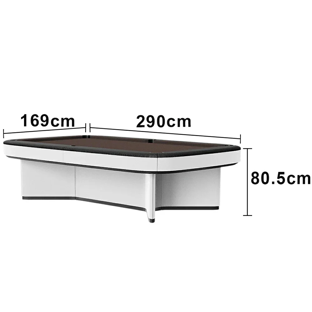 CUETIQ Luxury Designer Billiard Table 2.68m/2.96m - Squared-Round Sculptural Design, Precision Craftsmanship, Premium Materials - White - Image 6