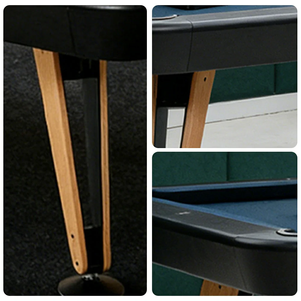 CUETIQ Italian Luxury Billiard Table - Sculptural Minimalist Design, Solid Wood Legs, Precision Metal Base, Premium Craftsmanship - Phantom Black - Image 3