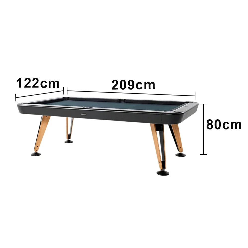 CUETIQ Italian Luxury Billiard Table - Sculptural Minimalist Design, Solid Wood Legs, Precision Metal Base, Premium Craftsmanship - Phantom Black - Image 5