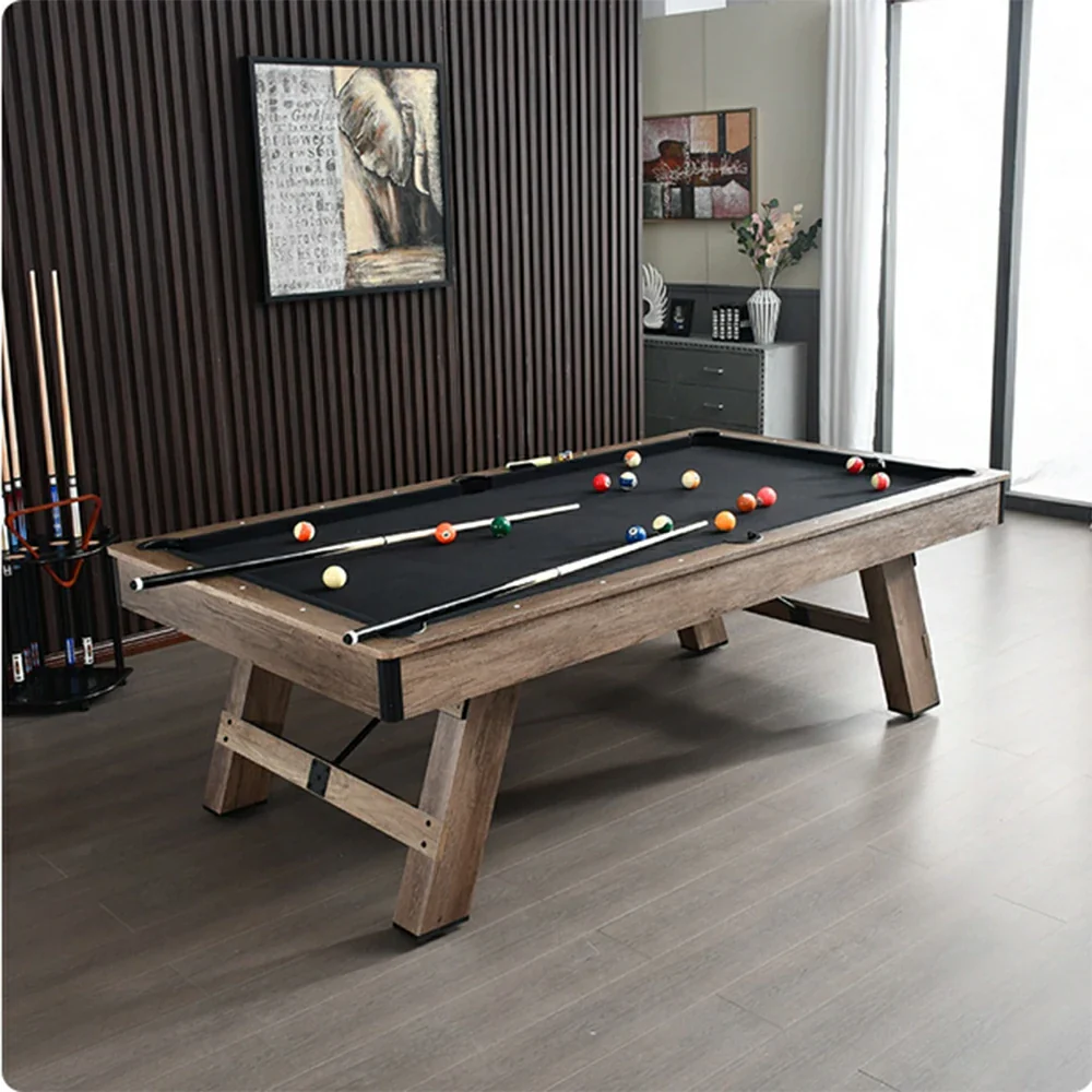CUETIQ LM 7/8FT 3-in-1 Billiards / Table Tennis / Dining Table - Black Felt, Silver Mist Frame, Free Accessories - Image 2