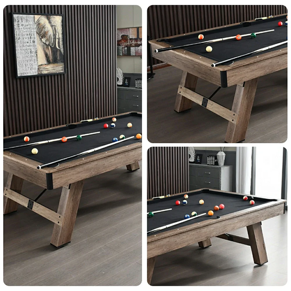CUETIQ LM 7/8FT 3-in-1 Billiards / Table Tennis / Dining Table - Black Felt, Silver Mist Frame, Free Accessories - Image 3