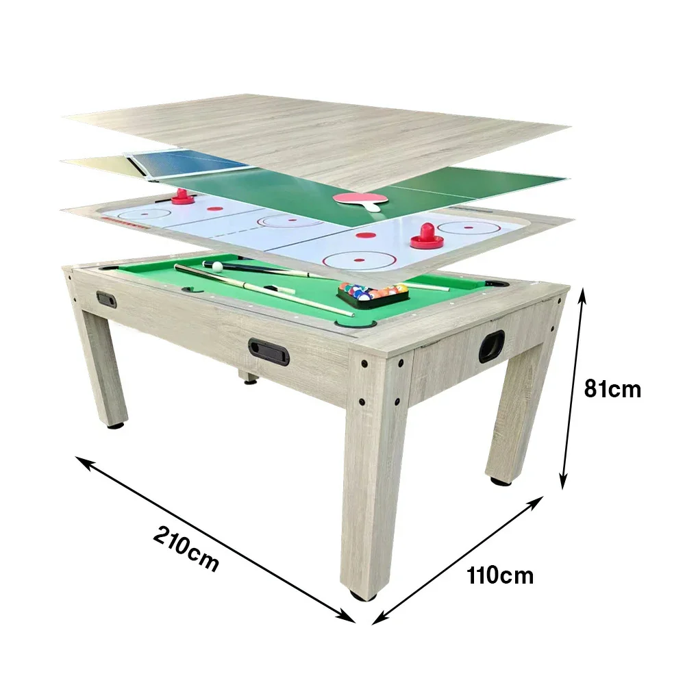 CUETIQ 6FT/7FT 4-in-1 Flip Pool Table - Billiards, Air Hockey, Table Tennis & Dining Top, Space-Saving Design, Smooth Felt Surface, Durable MDF Frame, Free Accessories - Image 15