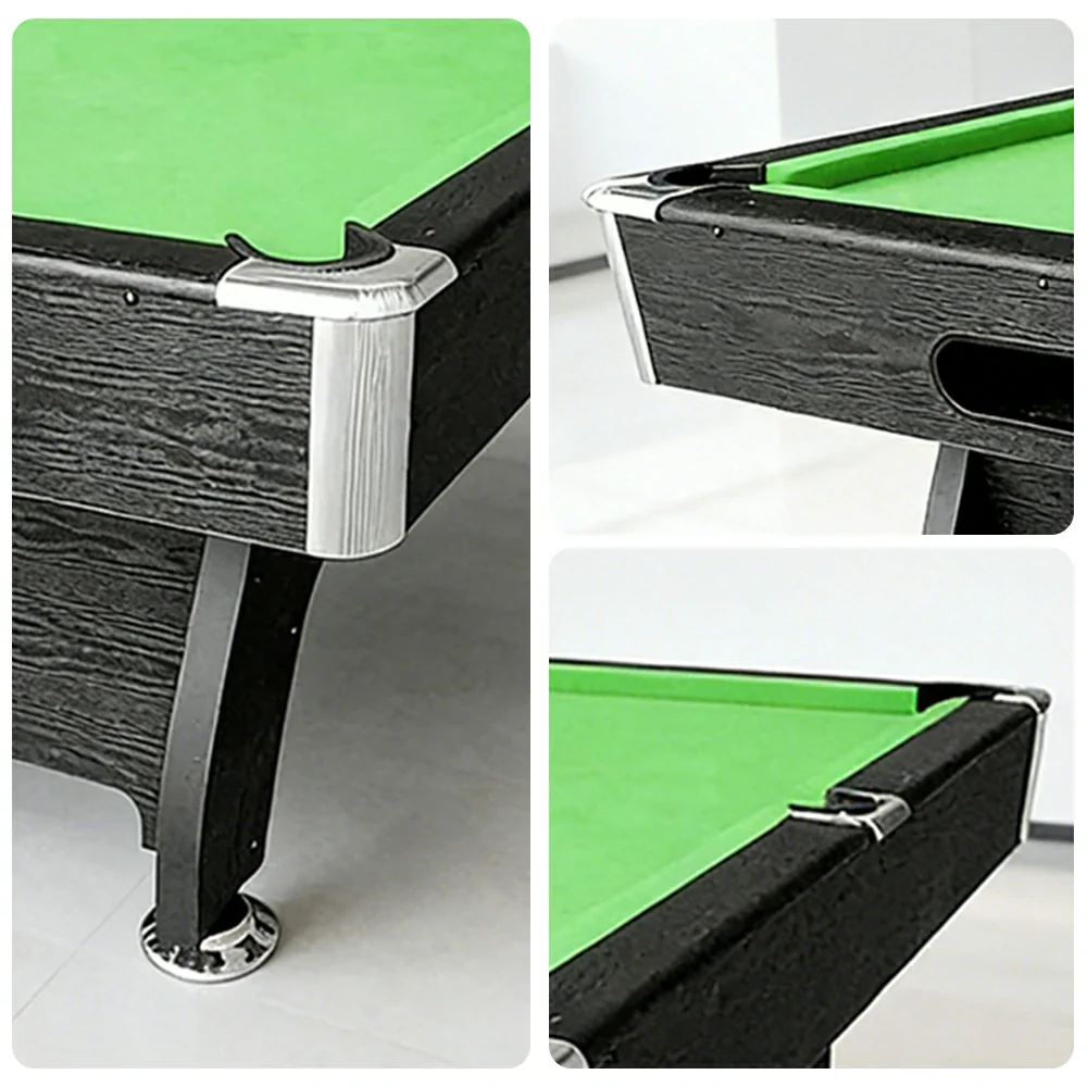 CUETIQ 9FT MDF Pool Snooker Billiard Table - Modern Luxury Design with Ball Return System, Adjustable Leg Levellers, Full Accessories Included - Black Frame Green Felt - Image 3