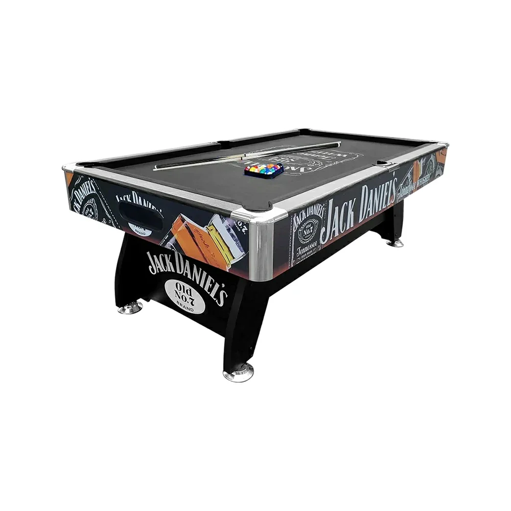 CUETIQ 9FT Pool Table Professional Billiards Table Durable MDF Construction Home Game Set - Black Frame Black