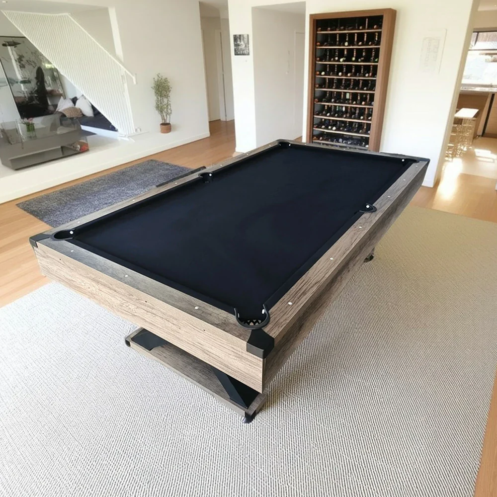 CUETIQ P028 Kingkong 7/8FT 3-in-1 Multi-Function Pool Table - Convertible to Ping Pong Table & Dining Table Top, MDF Construction - Black - Image 3