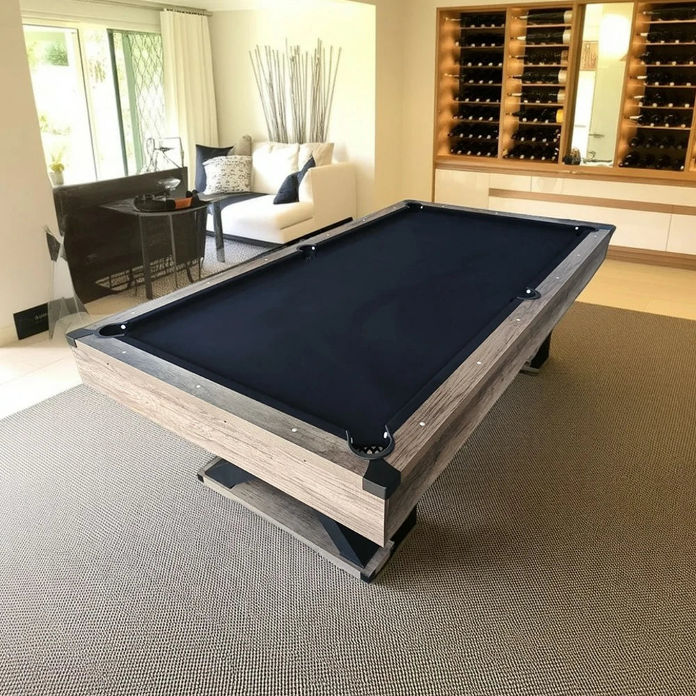 CUETIQ P028 Kingkong 7/8FT 3-in-1 Multi-Function Pool Table - Convertible to Ping Pong Table & Dining Table Top, MDF Construction - Black - Image 5