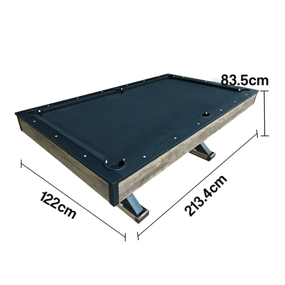 CUETIQ P046 7/8FT 3-in-1 Multi-Function Pool Table - Convertible to Ping Pong Table & Dining Table Top, MDF Construction - Black - Image 12