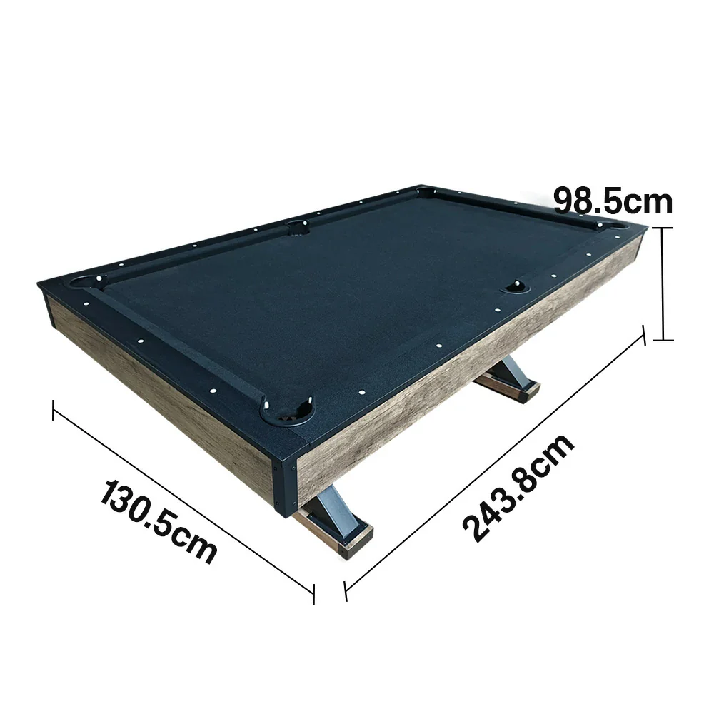 CUETIQ P046 7/8FT 3-in-1 Multi-Function Pool Table - Convertible to Ping Pong Table & Dining Table Top, MDF Construction - Black - Image 13