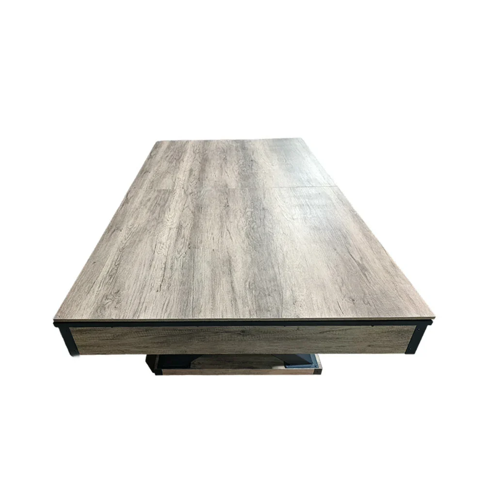 CUETIQ P046 7/8FT 3-in-1 Multi-Function Pool Table - Convertible to Ping Pong Table & Dining Table Top, MDF Construction - Black - Image 6