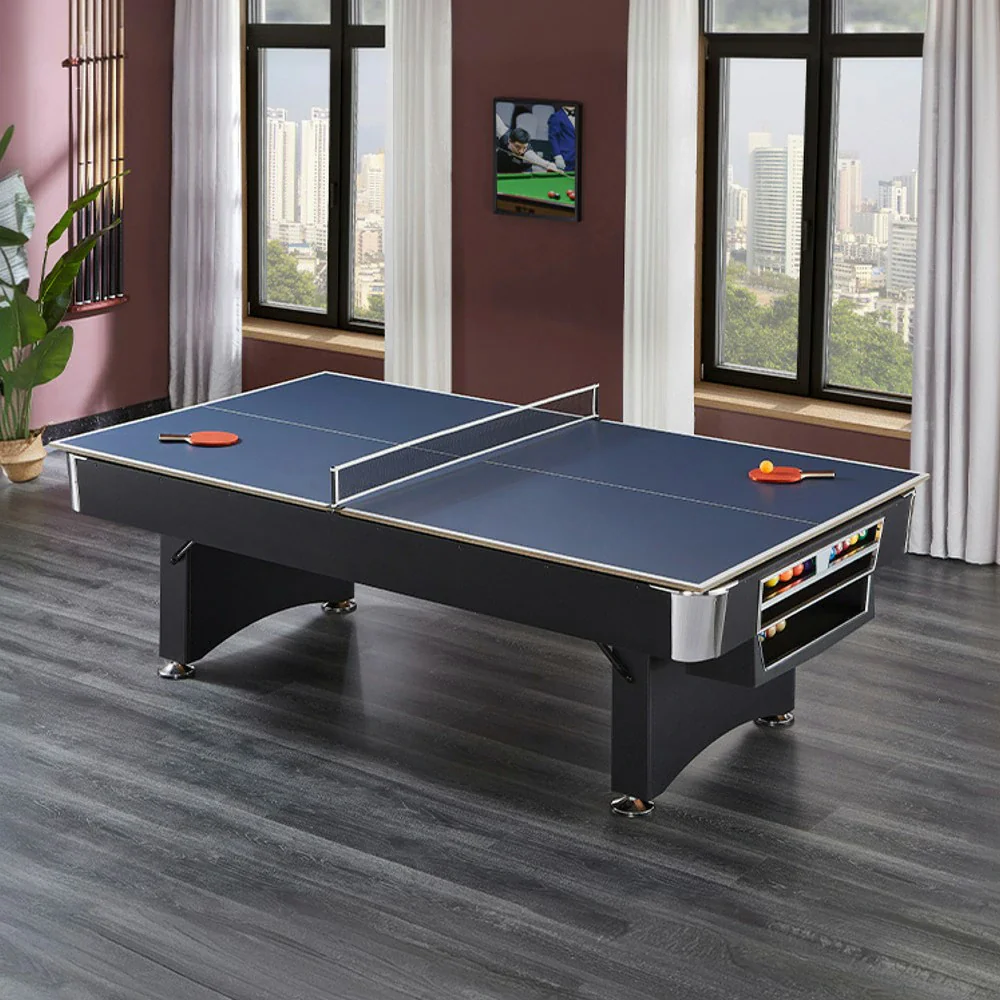 CUETIQ TE 3-IN-1 P038 7FT/8FT Foldable Green MDF Billiard Table with Free Accessories - Black - Image 10