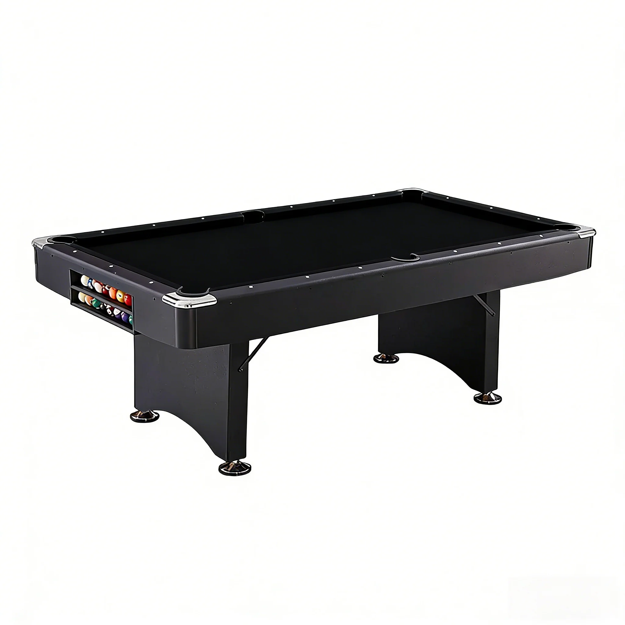 CUETIQ TE 3-IN-1 P038 7FT/8FT Foldable Green MDF Billiard Table with Free Accessories - Black - Image 2