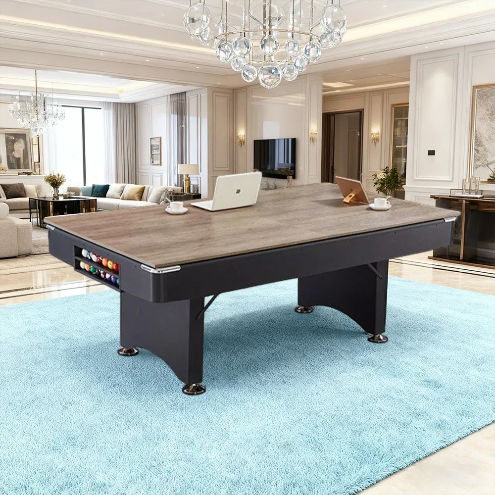 CUETIQ TE 3-IN-1 P038 7FT/8FT Foldable Green MDF Billiard Table with Free Accessories - Black - Image 8
