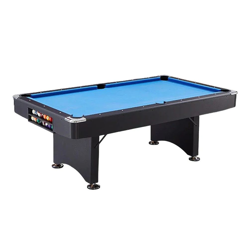 CUETIQ TE 3-IN-1 P038 7FT/8FT Foldable Green MDF Billiard Table with Free Accessories - Blue Felt - Image 2