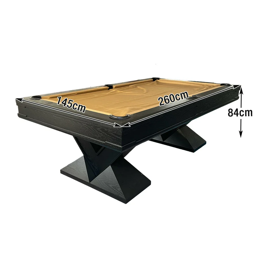 CUETIQ WY23 7FT/8FT/9FT Luxury Pool Table - Solid Wood Frame, Wool Cloth, Leather Pockets, Standing Leg Design, Premium Stability, Dining Table Top Cover - Image 6
