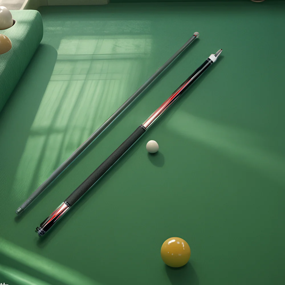 KONLLEN  Premier Professional AK75-001 18.5-20OZ 2-Piece Pool Cue Black Ebony Wood 147CM Billiard Cue - Red&Black - Image 3