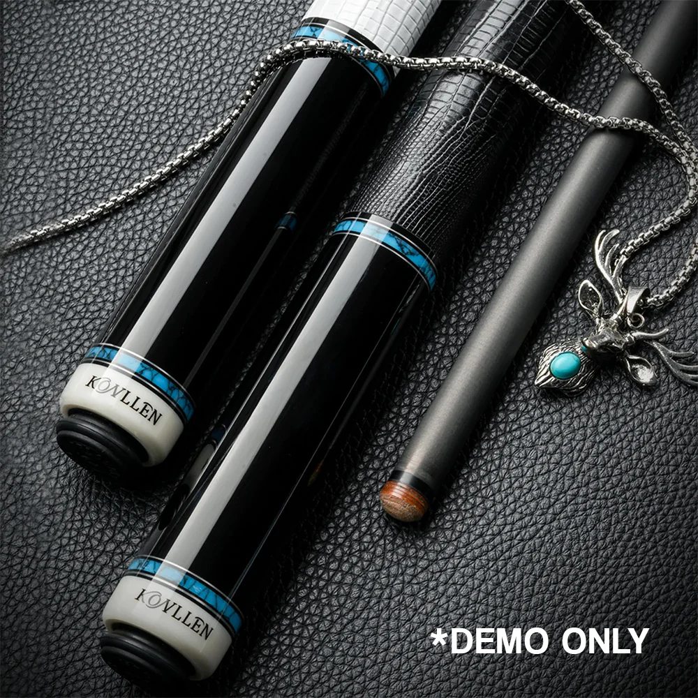 KONLLEN  Premier Professional AK75-12BF 18.5-20OZ 2-Piece Pool Cue Maple Wood 147CM  Billiard Cue - Blue&Black - Image 5