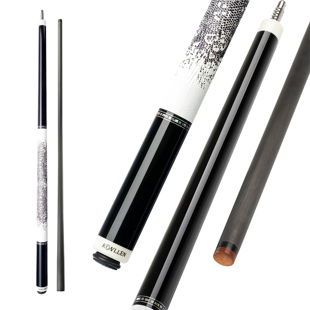 KONLLEN Premier Professional AK75-12WF 18.5-20OZ 2-Piece Pool Cue Maple Wood 147CM Billiard Cue - White&Blue&Black - Image 4
