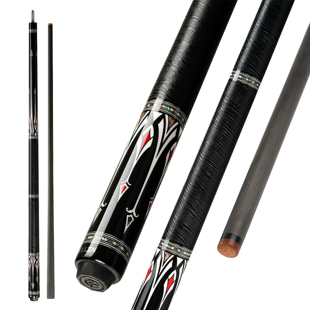 KONLLEN Premier Professional AS-2F 18.5-20OZ 2-Piece Pool Cue Maple Wood 147CM Billiard Cue - Red&Black - Image 4