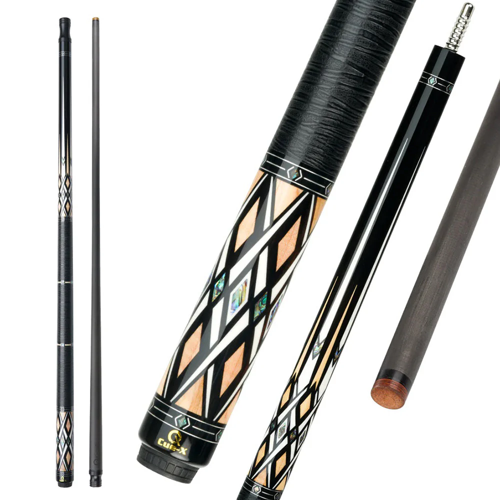 KONLLEN  Premier Professional HQ-07CF 2-Piece Pool Cue Maple Wood 18.5-20OZ Billiard Cue 147CM - Wood&Black - Image 2