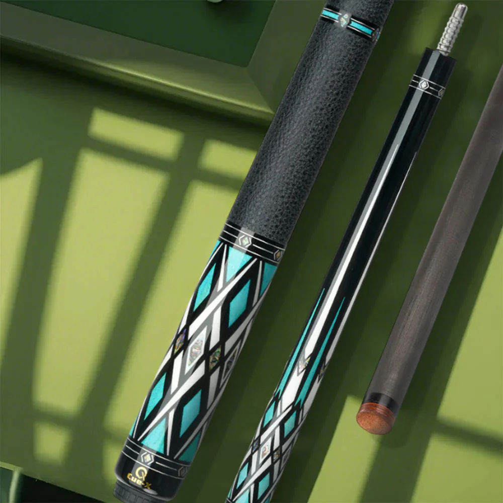 KONLLEN  Premier Professional HQ-07DF 2-Piece Pool Cue Maple Wood 18.5-20OZ Billiard Cue 147CM - Blue&Black - Image 8