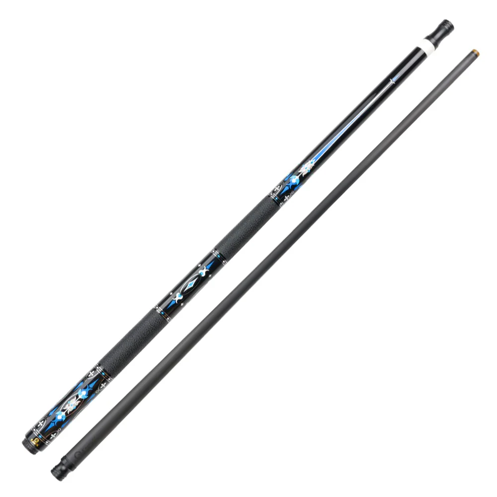 KONLLEN Premier Professional HQ-10F 2-Piece Pool Cue Maple Wood 18.5-20OZ Billiard Cue 147CM - Blue&Black
