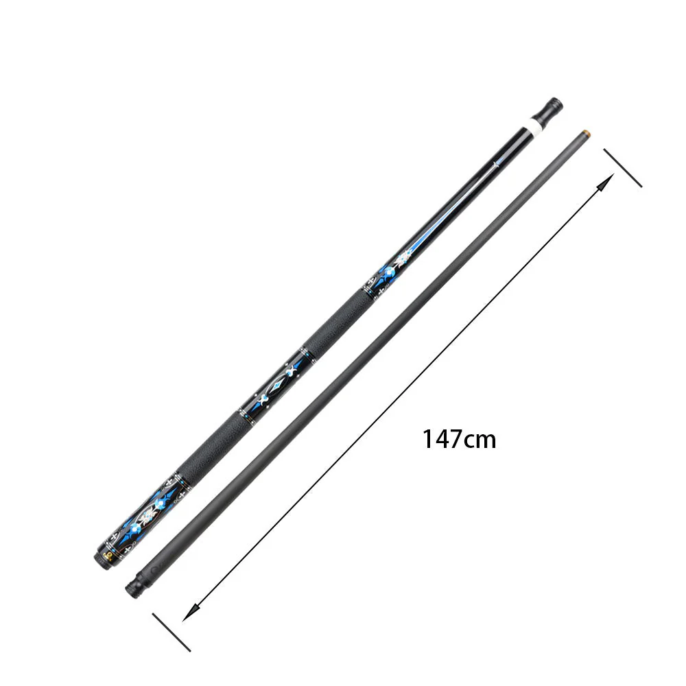 KONLLEN Premier Professional HQ-10F 2-Piece Pool Cue Maple Wood 18.5-20OZ Billiard Cue 147CM - Blue&Black - Image 6