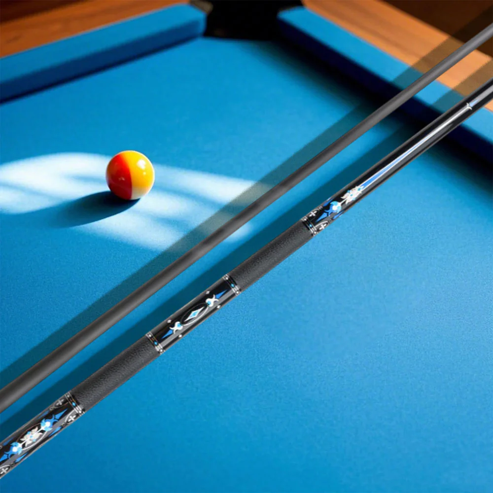 KONLLEN Premier Professional HQ-10F 2-Piece Pool Cue Maple Wood 18.5-20OZ Billiard Cue 147CM - Blue&Black - Image 8
