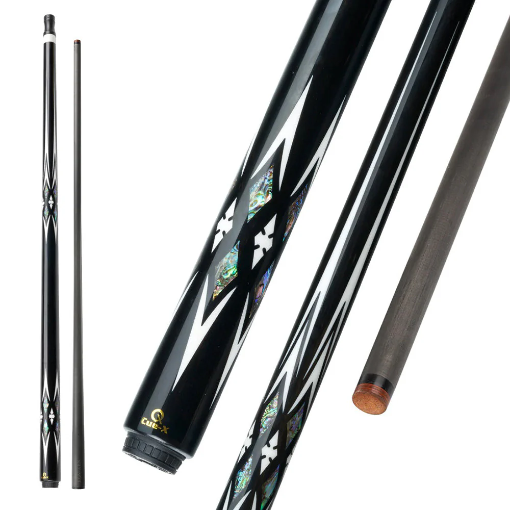 KONLLEN  Premier Professional HQ-11F 2-Piece Pool Cue Ebony Wood 18.5-20OZ Billiard Cue 147CM - Green&Black - Image 2