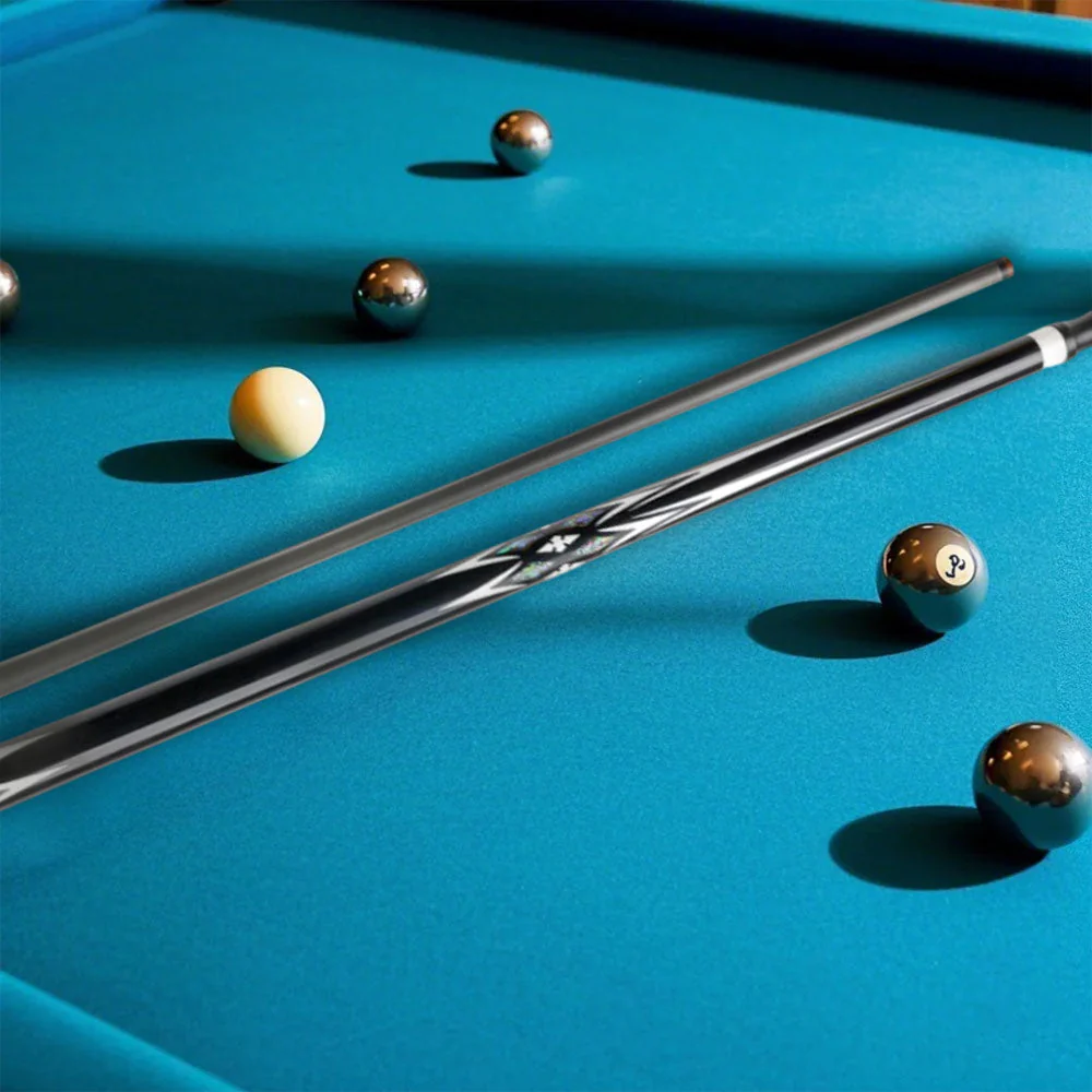 KONLLEN  Premier Professional HQ-11F 2-Piece Pool Cue Ebony Wood 18.5-20OZ Billiard Cue 147CM - Green&Black - Image 4