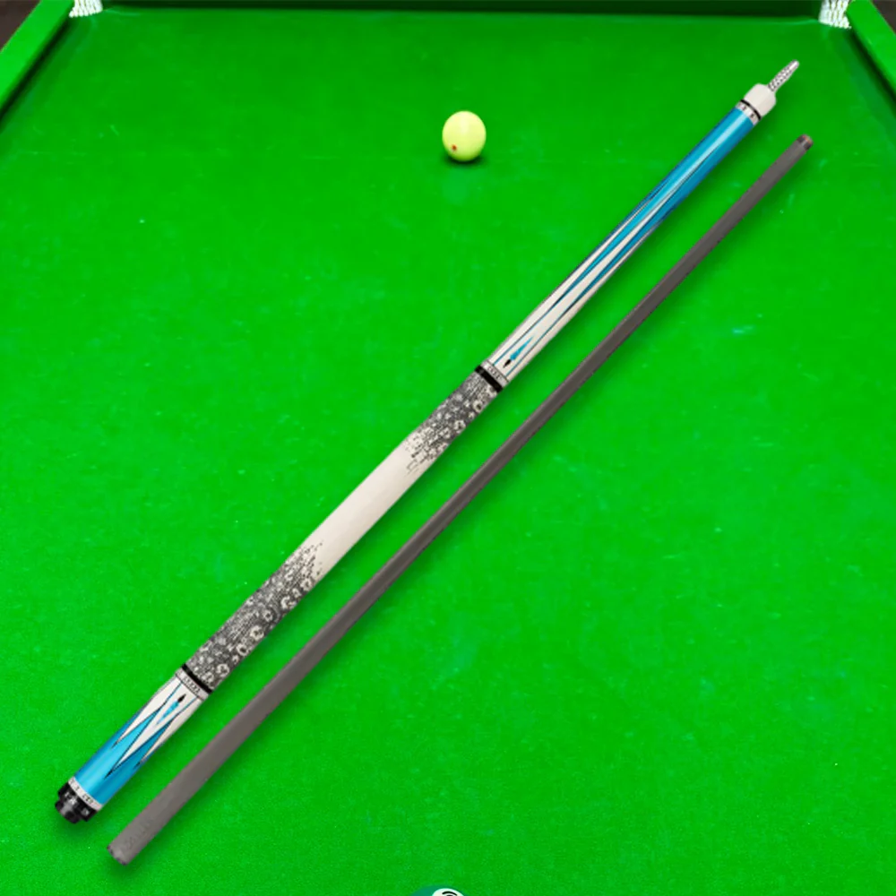 KONLLEN  Premier Professional KL-05 Lowversion 147CM 2-Piece Pool Cue Maple Wood 18.5-20OZ Billiard Cue - Blue&White - Image 2