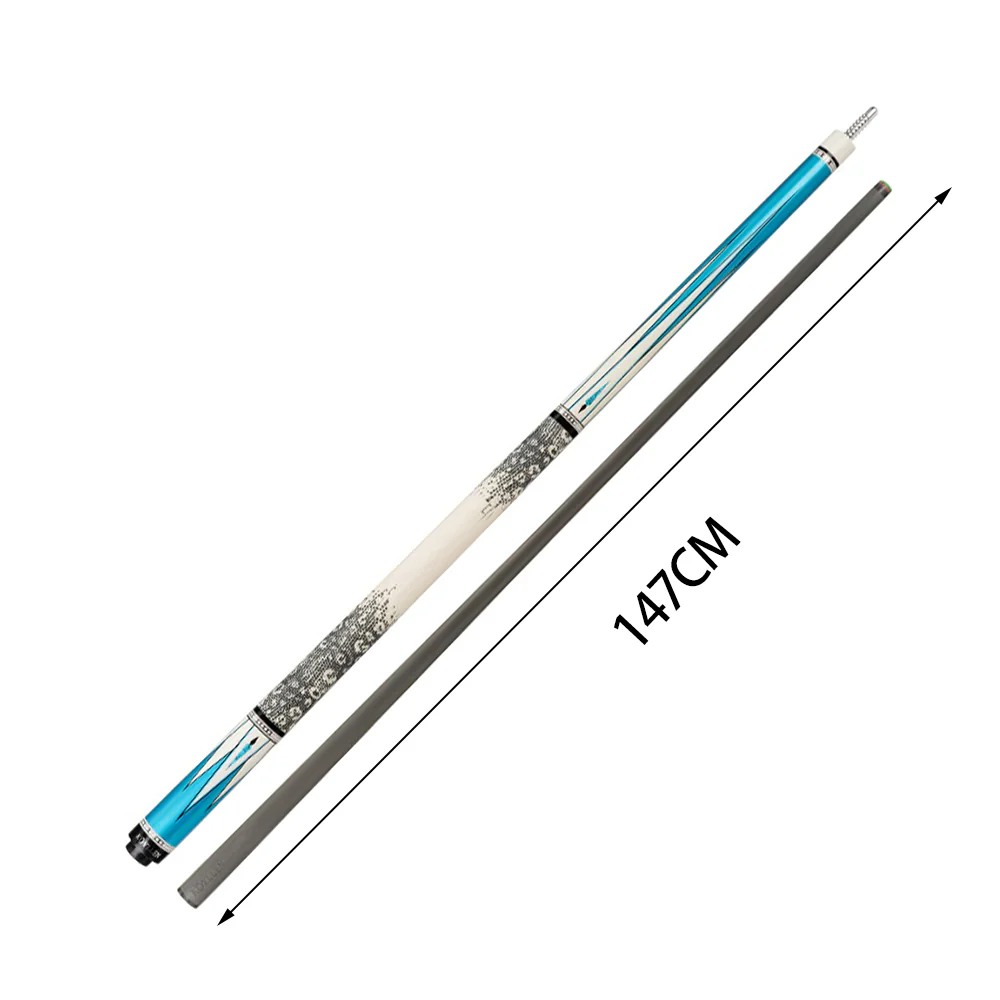 KONLLEN  Premier Professional KL-05 Lowversion 147CM 2-Piece Pool Cue Maple Wood 18.5-20OZ Billiard Cue - Blue&White - Image 6