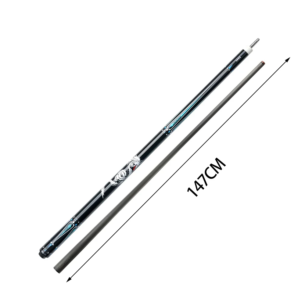 KONLLEN  Premier Professional KL-10BF 18.5-20OZ 2-Piece Pool Cue Maple Wood 147CM Billiard Cue - Light Blue&Black - Image 6