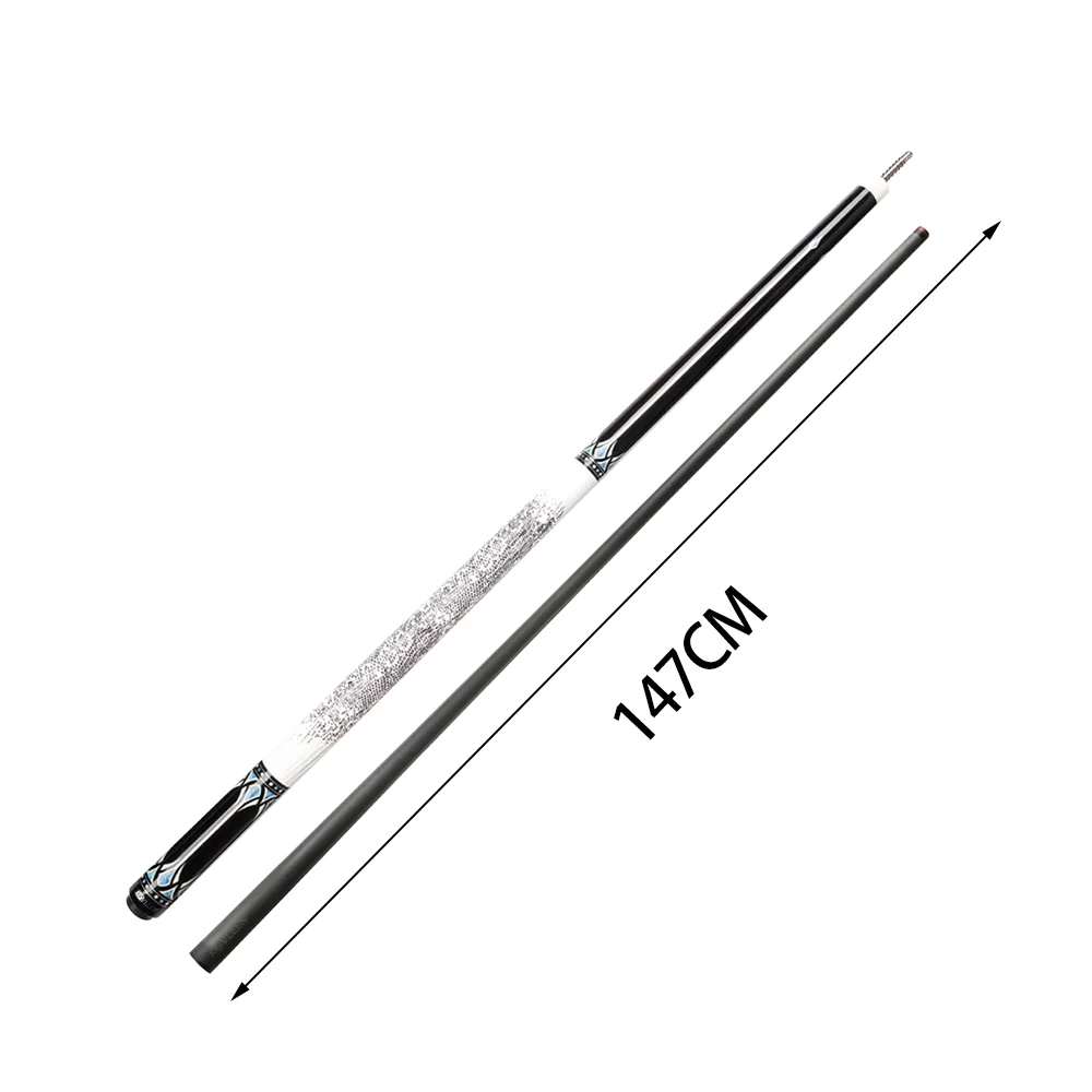 KONLLEN  Premier Professional KL20-18F 18.5-20OZ 2-Piece Pool Cue Ebony Wood 147CM Billiard Cue - White&Blue&Black - Image 6