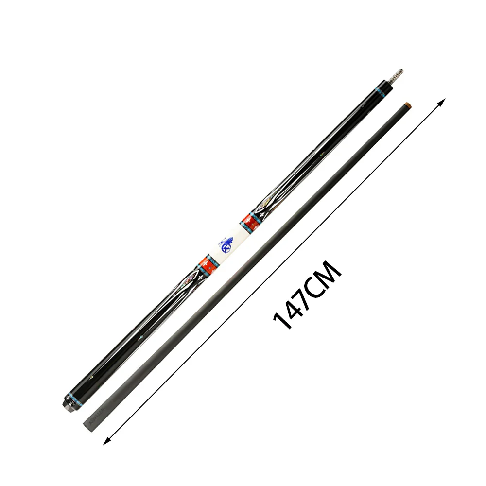 KONLLEN  Premier Professional KL-A1 18.5-20OZ 2-Piece Pool Cue Maple Wood 147CM Billiard Cue - Blue&White&Red - Image 6