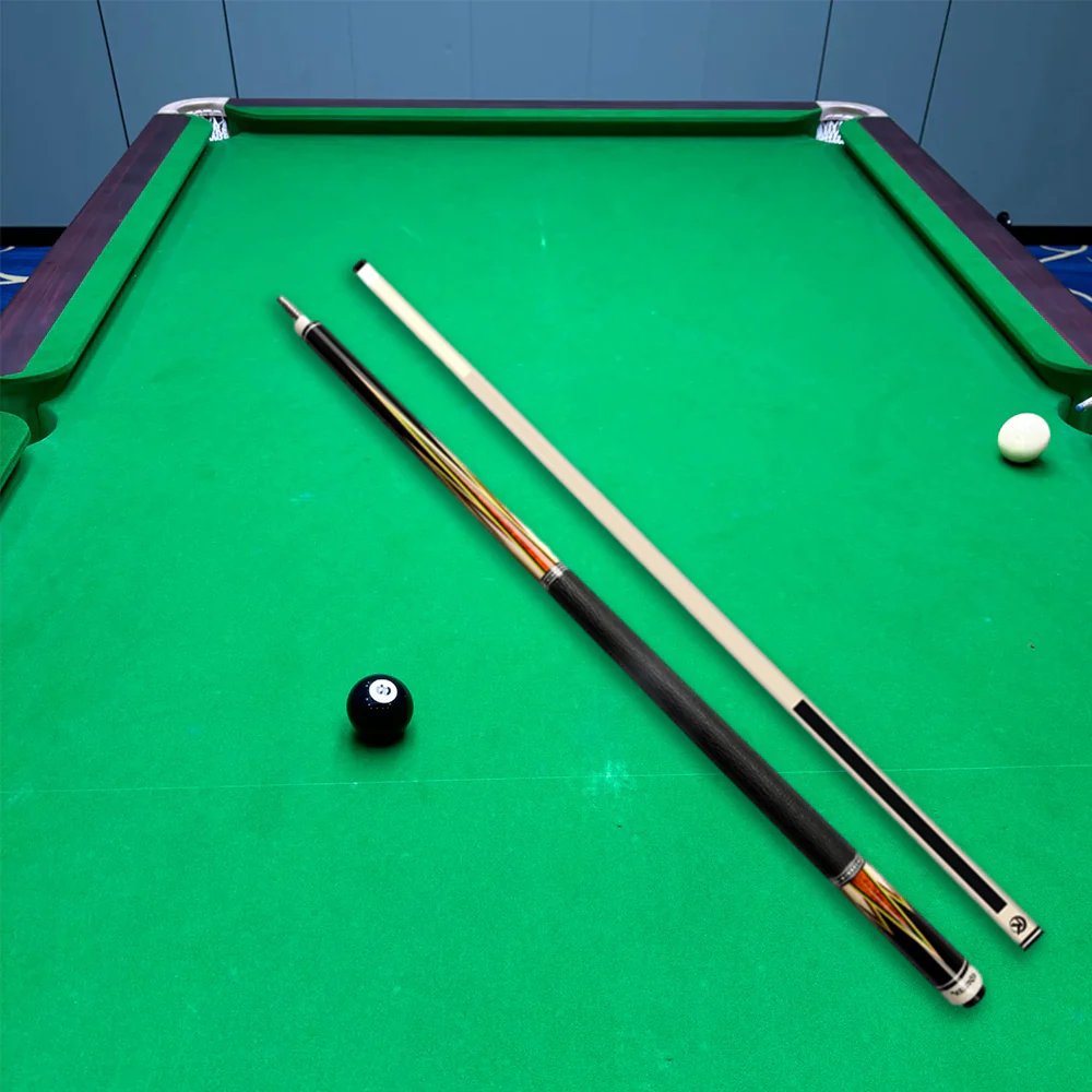 KONLLEN  Premier Professional NTZ-C2 18.5-20OZ 2-Piece Pool Cue Maple Wood 147CM Billiard Cue - Yellow&Red&Black - Image 3