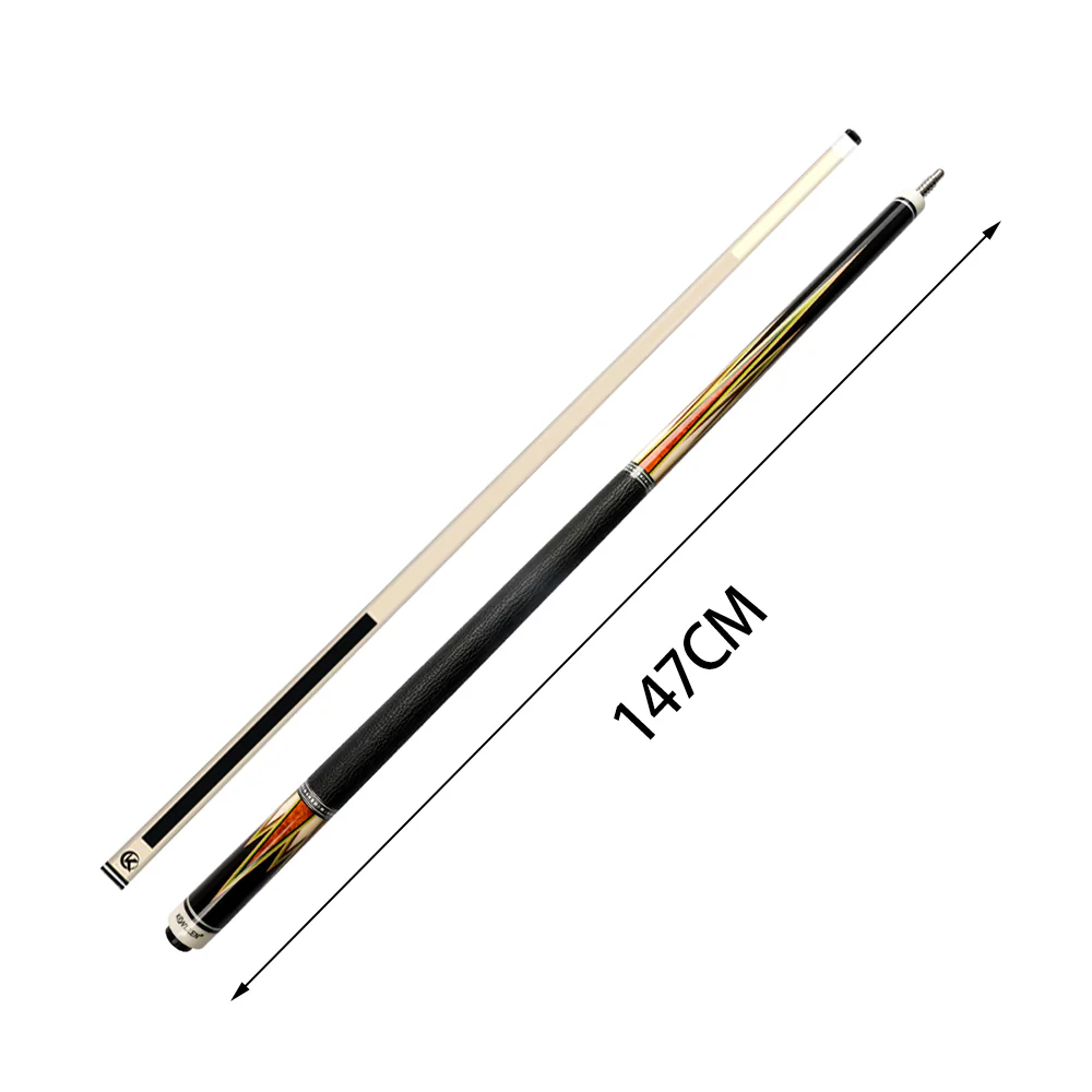 KONLLEN  Premier Professional NTZ-C2 18.5-20OZ 2-Piece Pool Cue Maple Wood 147CM Billiard Cue - Yellow&Red&Black - Image 6