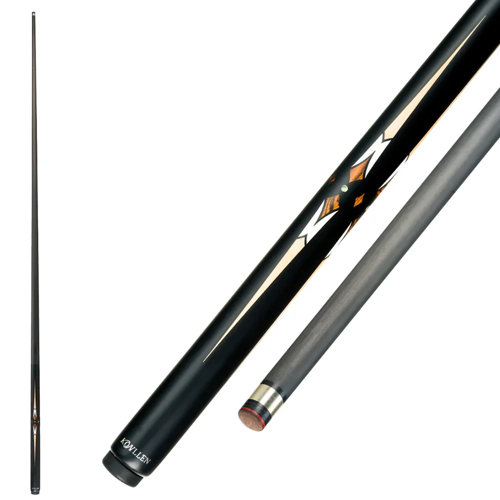 KONLLEN Premier Professional FT-1 One Piece Snooker Cue Maple Wood 18.5-20OZ Billiard Cue 145cm - Yellow&Black - Image 2