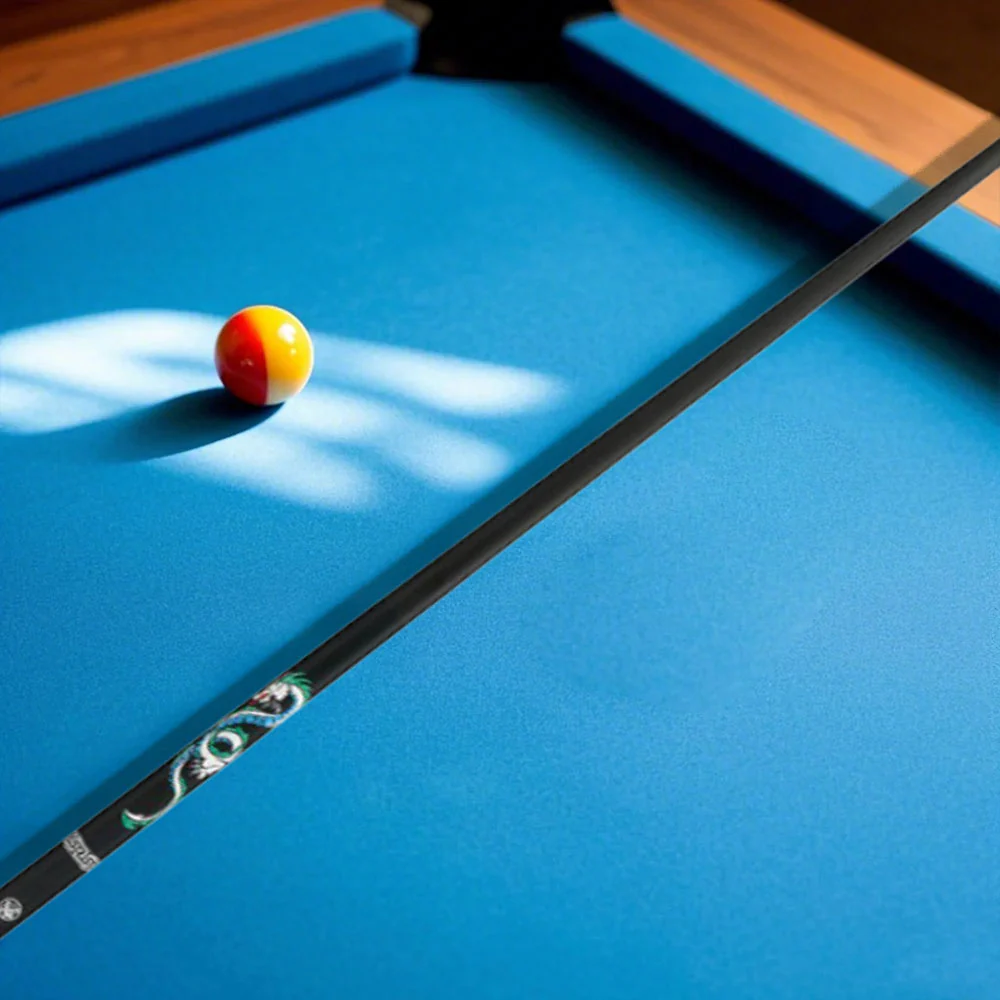 KONLLEN  Premier Professional QL One Piece Snooker Cue Maple Wood 18.5-20OZ Billiard Cue 145cm - Green&Blue&Black - Image 6