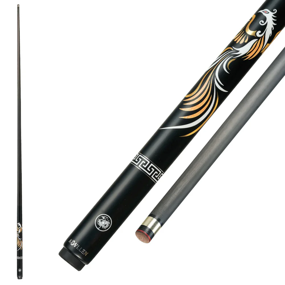 KONLLEN  Premier Professional ZQ One Piece Snooker Cue Maple Wood 18.5-20OZ Billiard Cue 145cm - Yellow&Black - Image 2