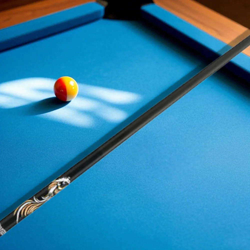 KONLLEN  Premier Professional ZQ One Piece Snooker Cue Maple Wood 18.5-20OZ Billiard Cue 145cm - Yellow&Black - Image 6
