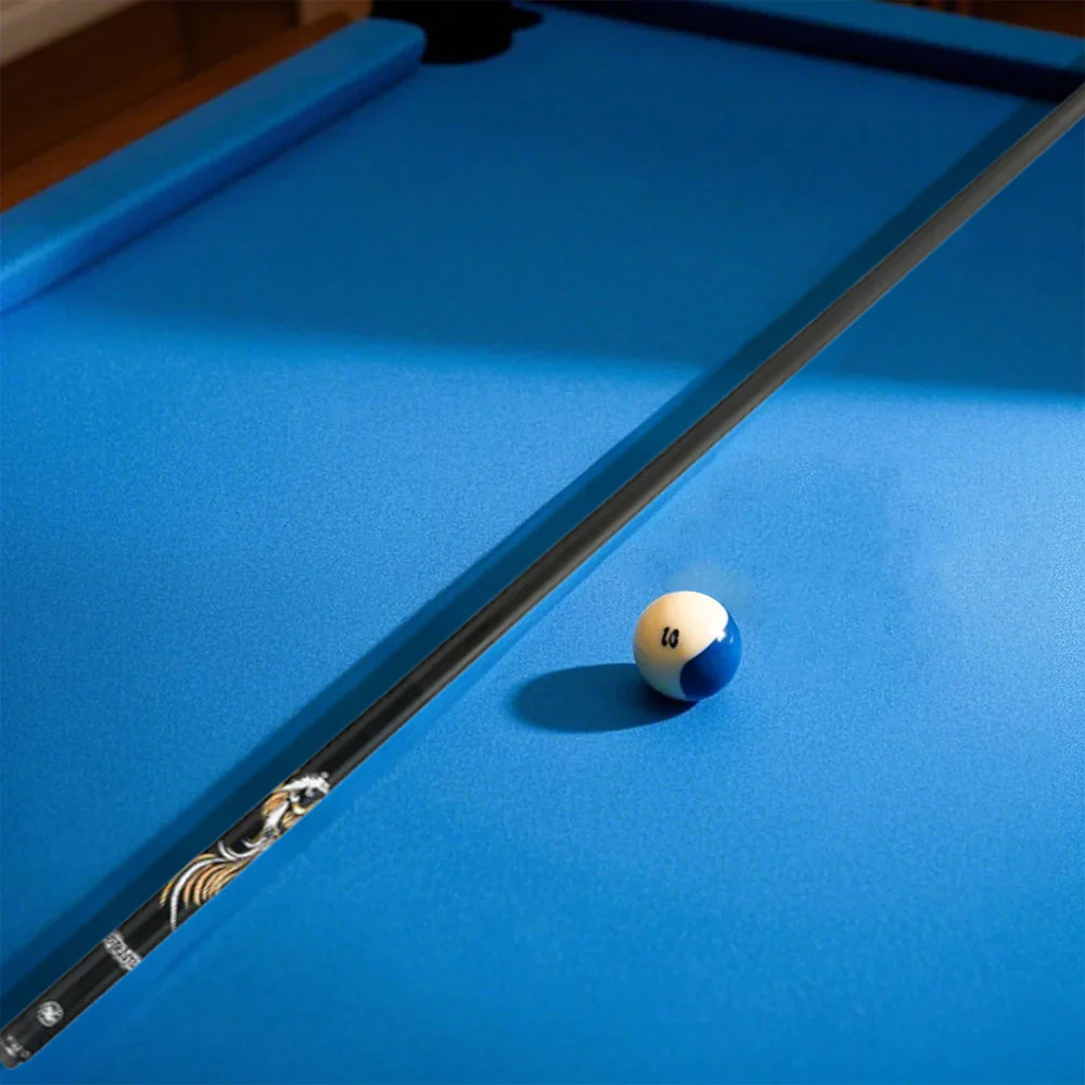 KONLLEN  Premier Professional ZQ One Piece Snooker Cue Maple Wood 18.5-20OZ Billiard Cue 145cm - Yellow&Black - Image 7