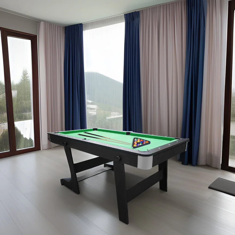 CUETIQ 6FT 3-IN-1 MDF Foldable Billiard Table Pool Table, Table Tennis Table and Dining Table - Image 5